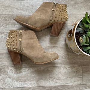Zara Studded Heel Ankle Booties